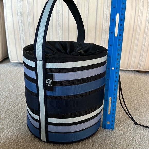 Vtg DKNY City Grosgrain Ribbon Bucket Bag - Picture 7 of 10